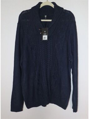 FRYE Men’s Navy Cable Knit Sweater